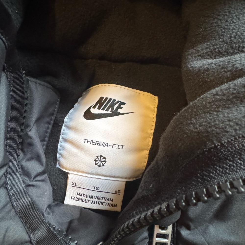 Nike Sportswear Therma-FIT Legacy Fleece Lined Hooded Jacket Black Size XL New - Picture 4 of 8